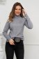 Grey sweater knitted with turtle neck with straight cut 1 - StarShinerS.com