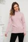 Lightpink sweater knitted with turtle neck with straight cut 1 - StarShinerS.com