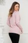 Lightpink sweater knitted with turtle neck with straight cut 2 - StarShinerS.com