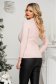 Lightpink women`s blouse knitted tented with turtle neck 2 - StarShinerS.com