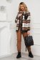 Brown trousers from ecological leather zipper accessory high waisted 4 - StarShinerS.com
