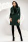 Darkgreen coat tented with faux fur accessory cloth 1 - StarShinerS.com
