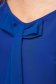 Dress blue with puffed sleeves elastic cloth straight - StarShinerS 6 - StarShinerS.com