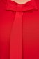 Rochie din stofa elastica rosie cu un croi drept si maneci bufante din voal - StarShinerS 5 - StarShinerS.ro