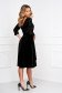 Rochie din catifea neagra scurta in clos asimetric - StarShinerS 2 - StarShinerS.ro