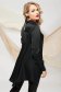 Bluza dama din satin neagra asimetrica cu croi larg accesorizata cu brosa - PrettyGirl 3 - StarShinerS.ro
