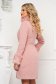 Lightpink coat tented fur collar cloth 2 - StarShinerS.com