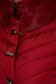 Burgundy jacket from slicker fur collar detachable cord tented 5 - StarShinerS.com