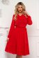 - StarShinerS red dress cloche with elastic waist from veil fabric cowl neck 1 - StarShinerS.com