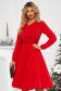 - StarShinerS red dress cloche with elastic waist from veil fabric cowl neck 6 - StarShinerS.com