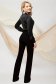 Black women`s blouse office strass pleats of material from satin 4 - StarShinerS.com