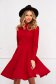 - StarShinerS red dress cloche with turtle neck crepe short cut 3 - StarShinerS.com