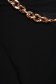 Bluza dama SunShine neagra din voal cu croi larg accesorizata cu lant metalic 4 - StarShinerS.ro