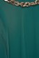 Bluza dama SunShine verde-inchis din voal cu croi larg accesorizata cu lant metalic 4 - StarShinerS.ro