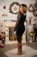 Rochie PrettyGirl neagra de ocazie tip creion din tesatura transparenta cu print catifea 3 - StarShinerS.ro