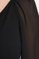 Bluza dama StarShinerS neagra eleganta cu un croi mulat cu maneci transparente 5 - StarShinerS.ro