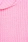 Pulover SunShine roz deschis cu croi larg pe gat din material gros tricotat 4 - StarShinerS.ro