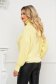 Pulover SunShine galben cu croi larg pe gat din material gros tricotat 2 - StarShinerS.ro