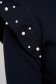 Rochie din tricot neagra scurta tip creion cu aplicatii cu perle si volanase - SunShine 5 - StarShinerS.ro