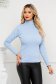 Lightblue women`s blouse tented elastic cotton with turtle neck 1 - StarShinerS.com