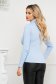 Lightblue women`s blouse tented elastic cotton with turtle neck 2 - StarShinerS.com