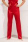 Pantaloni de pijama StarShinerS rosii din satin cu un croi drept si talie normala 1 - StarShinerS.ro