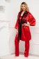 Pantaloni de pijama din satin rosii cu un croi drept si talie normala - StarShinerS 4 - StarShinerS.ro
