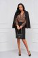 Dress midi pencil georgette elastic cloth wrap over front - StarShinerS 4 - StarShinerS.com