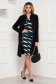 - StarShinerS dress pencil knitted midi with v-neckline 4 - StarShinerS.com
