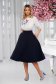 StarShinerS darkblue elegant midi cloche skirt cloth 1 - StarShinerS.com