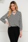 Women`s blouse loose fit with padded shoulders with button accessories 1 - StarShinerS.com