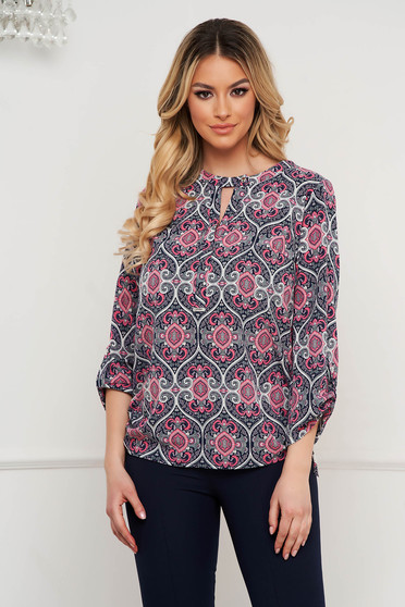Blouses, Women`s blouse loose fit with laced details - StarShinerS.com