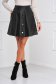 Black skirt cloche from ecological leather with button accessories short cut 3 - StarShinerS.com