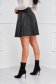 Black skirt cloche from ecological leather with button accessories short cut 5 - StarShinerS.com