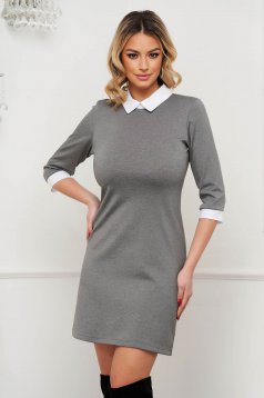 Darkgrey dress knitted short cut