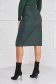 Darkgreen skirt high waisted from ecological leather pencil 3 - StarShinerS.com