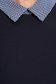 Rochie din material elastic albastru-inchis cu croi in a si guler tip camasa - SunShine 5 - StarShinerS.ro