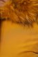 Geaca SunShine mustarie din fas cu un croi drept cu doua fete accesorizata cu blana ecologica 6 - StarShinerS.ro
