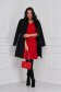 Rochie din crep rosie cu un croi drept si volanas plisat - Lady Pandora 4 - StarShinerS.ro