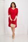 Red dress straight pleated crepe 5 - StarShinerS.com