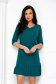 Green dress straight pleated crepe 1 - StarShinerS.com