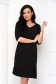 Black dress straight pleated crepe 1 - StarShinerS.com