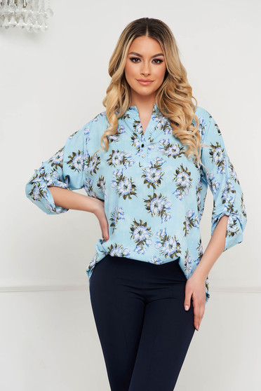 Women`s blouse light material loose fit with 3/4 sleeves