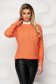 Pulover din tricot fin portocaliu cu croi larg si fir stralucitor - SunShine 1 - StarShinerS.ro