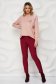 Pulover roz prafuit SunShine tricotat cu croi larg cu flori in relief 3 - StarShinerS.ro