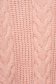 Pulover din material impletit tricotat roz cu croi larg - SunShine 5 - StarShinerS.ro