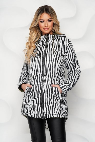 Coats & Jackets, Khaki jacket double-faced from slicker animal print - StarShinerS.com