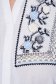 Bluza dama din bumbac alba cu broderie cu pietre strass - SunShine 5 - StarShinerS.ro