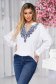 White women`s blouse cotton embroidered loose fit 1 - StarShinerS.com