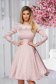 Rochie StarShinerS in clos cu maneci incretite cu guler cu broderie 1 - StarShinerS.ro